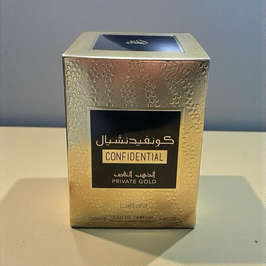 Lattafa Confidential Private Gold Eau de Parfum 100ml - Luxuriöses Parfüm für Damen und Herren