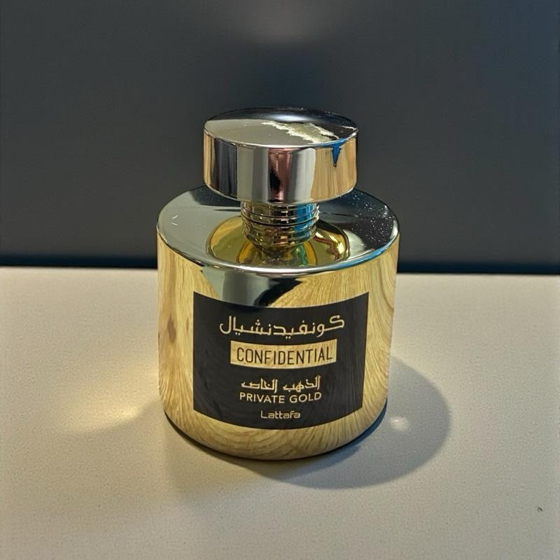 Lattafa Confidential Private Gold Eau de Parfum 100ml - Luxuriöses Parfüm für Damen und Herren