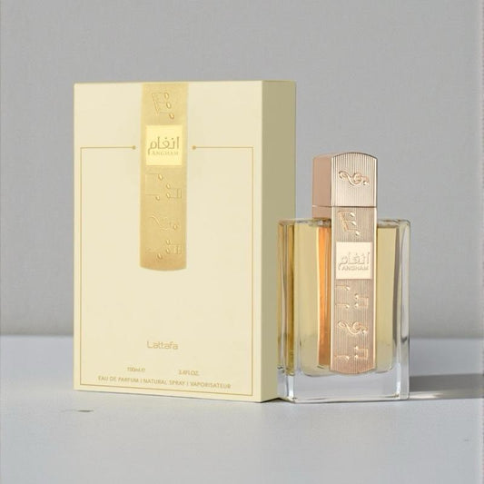 Lattafa Angham Eau de Parfum 100ml - Natürlicher Spray für Damen und Herren - Luxuriöses Parfüm für tägliche Tragbarkeit